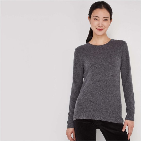 NWT Joe Fresh Grey Cotton/Cashmere Blend Sweater
